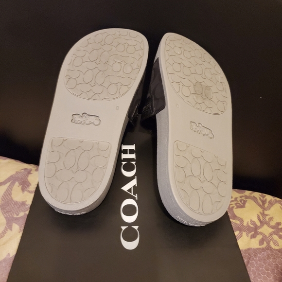 COACH SLIDE SIZE 8 BLACK /GRAY - Picture 5 of 7